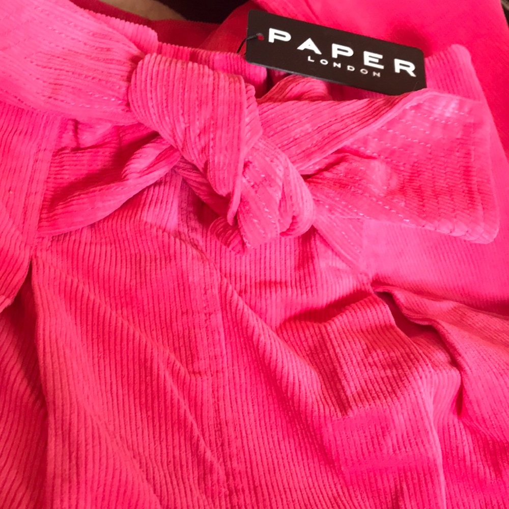 🆕NWT Paper London Twin Trousers hot pink corduroy - Picture 7 of 8